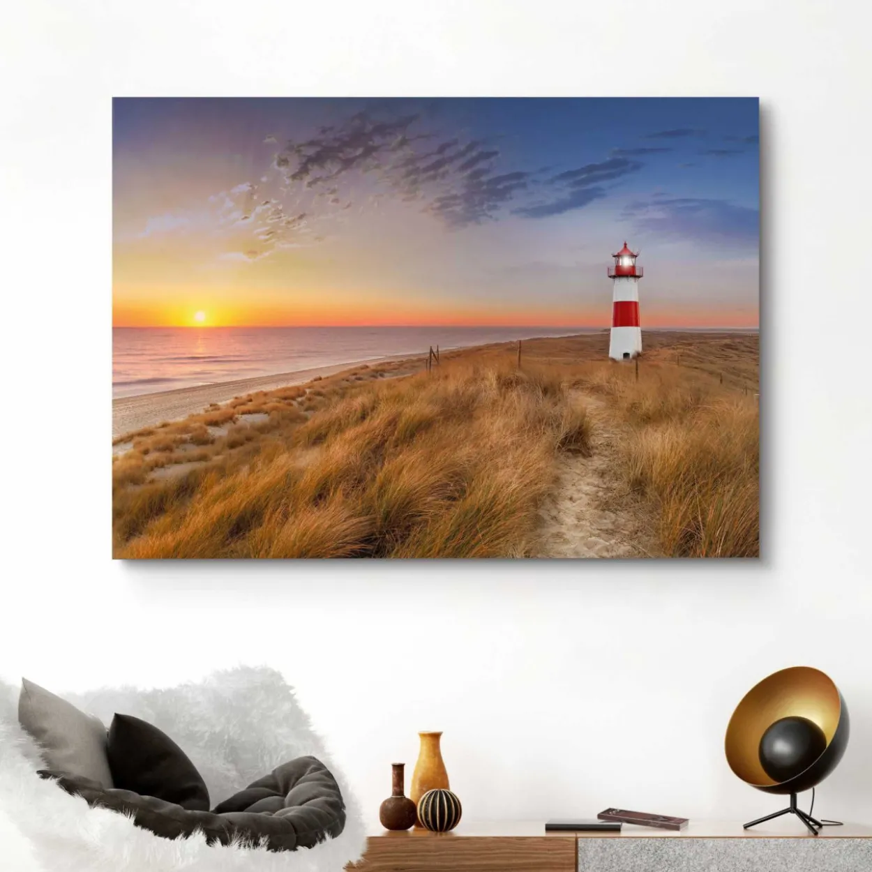 Bild NORTHSEA SUNSET LIGHTHOUS