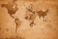 Bild VINTAGE WORLD MAP