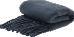 Decke FRINGE grau