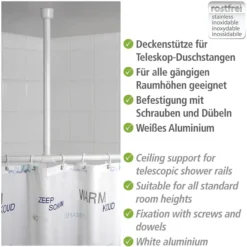Deckenstütze für Duschstangen