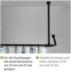 Deckenstütze für Duschstangen