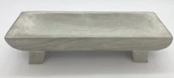 Dekotablett WOOD grau