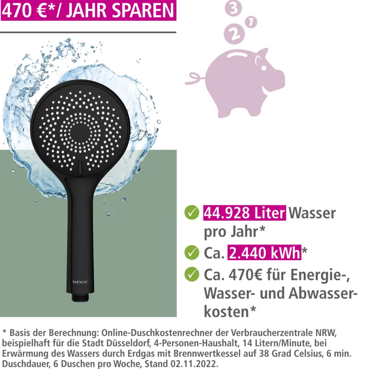 Duschkopf WATERSAVING