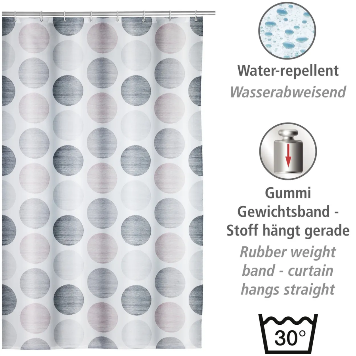 Duschvorhang PASTELL DOTS