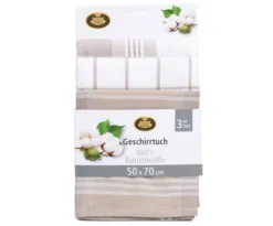 Geschirrtuch-Set KARO stein