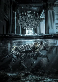 Glasbild BOY AND TIGER