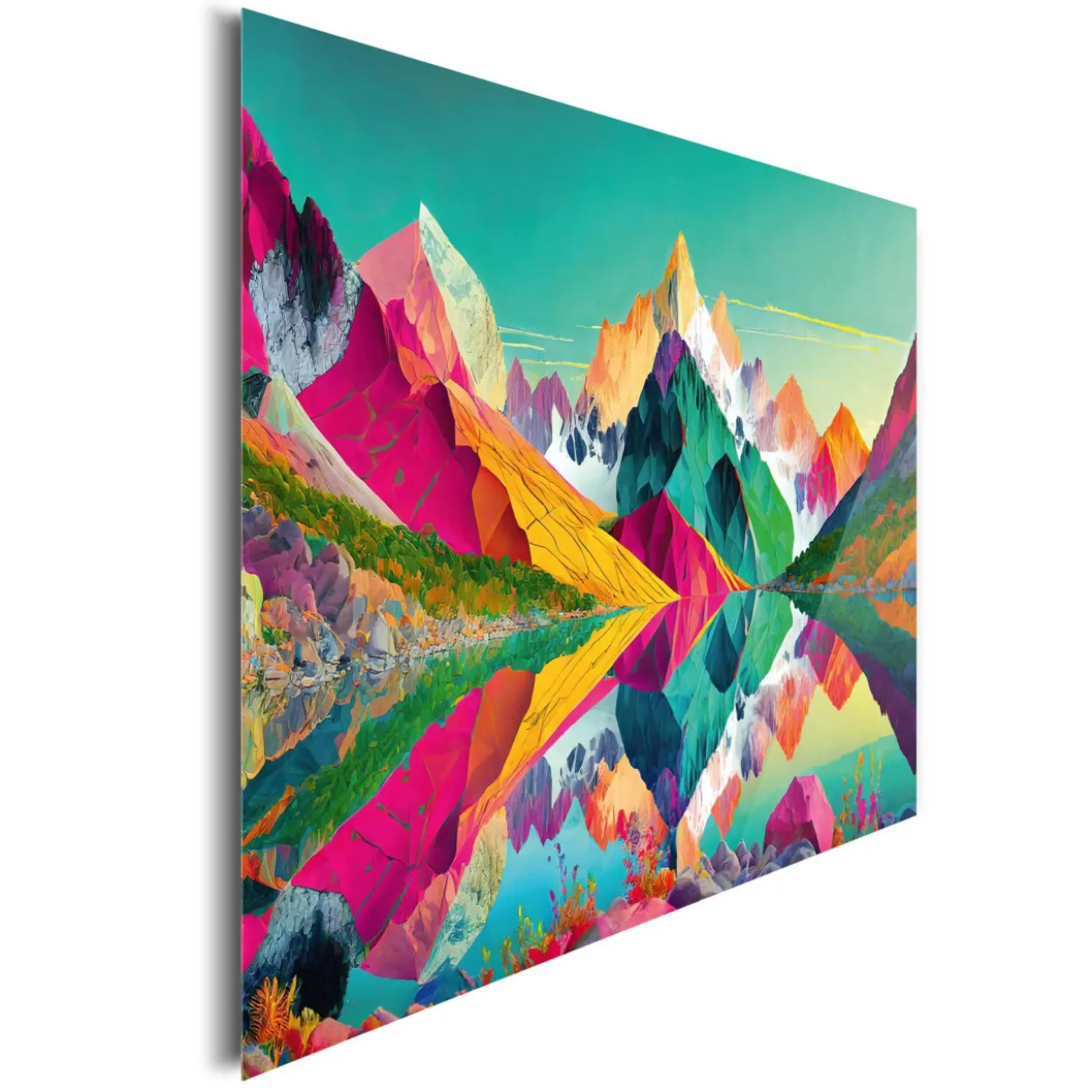 Glasbild BRIGHT MOUNTAINS