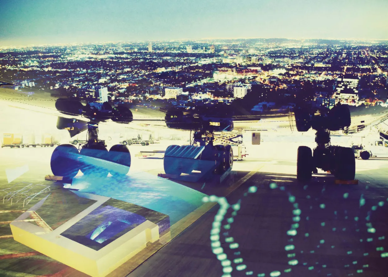Glasbild CITY OF ANGELS VIEW