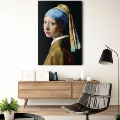 Glasbild GIRL WITH A PEARL