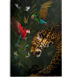 Glasbild JUNGLE PLAYERS