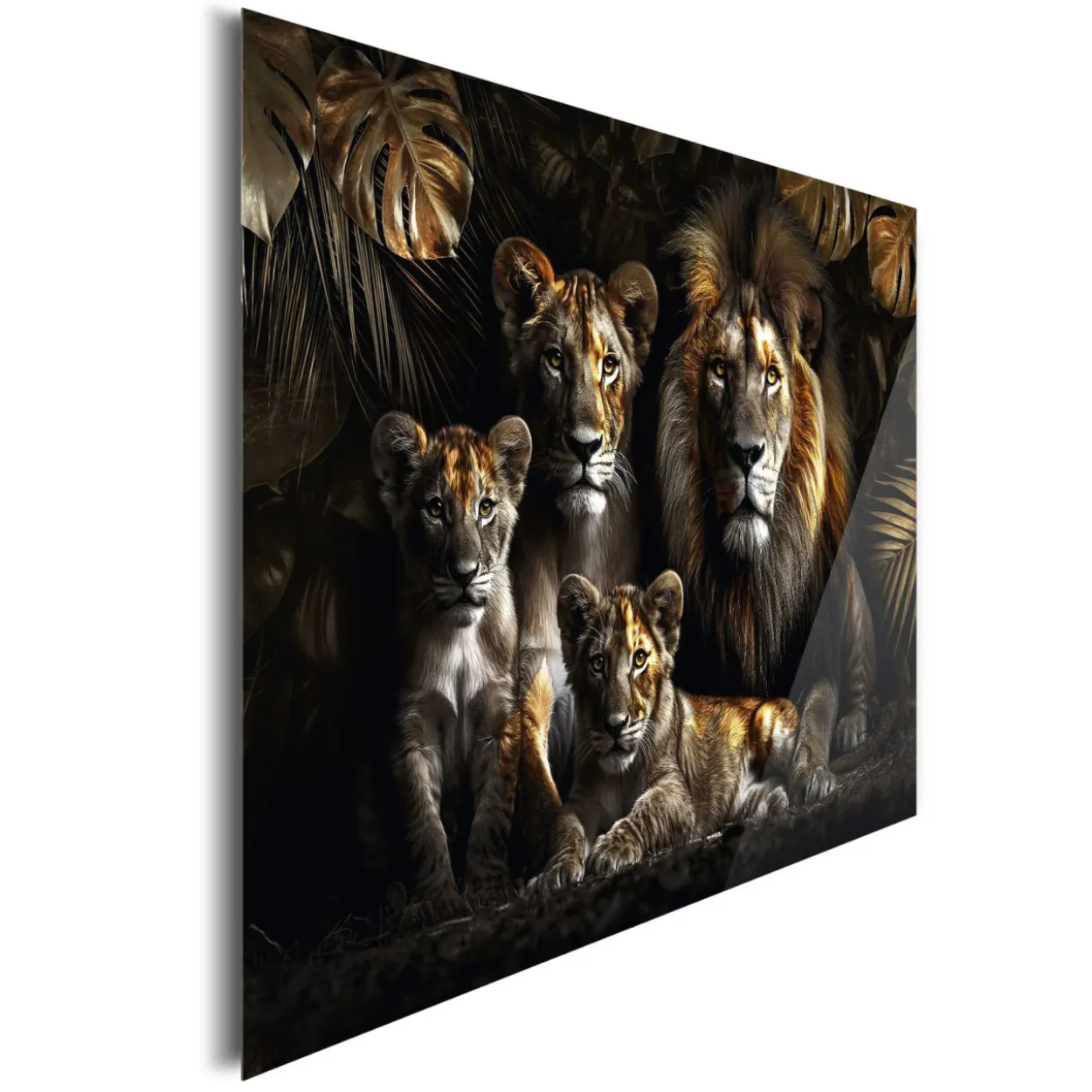 Glasbild LION FAMILY