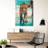 Glasbild POOL TIGER