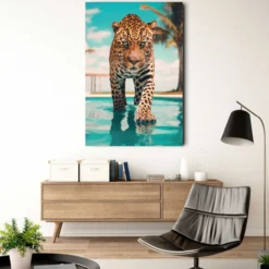 Glasbild POOL TIGER