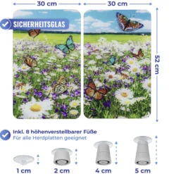 Herdabdeckplatte 2er Set
