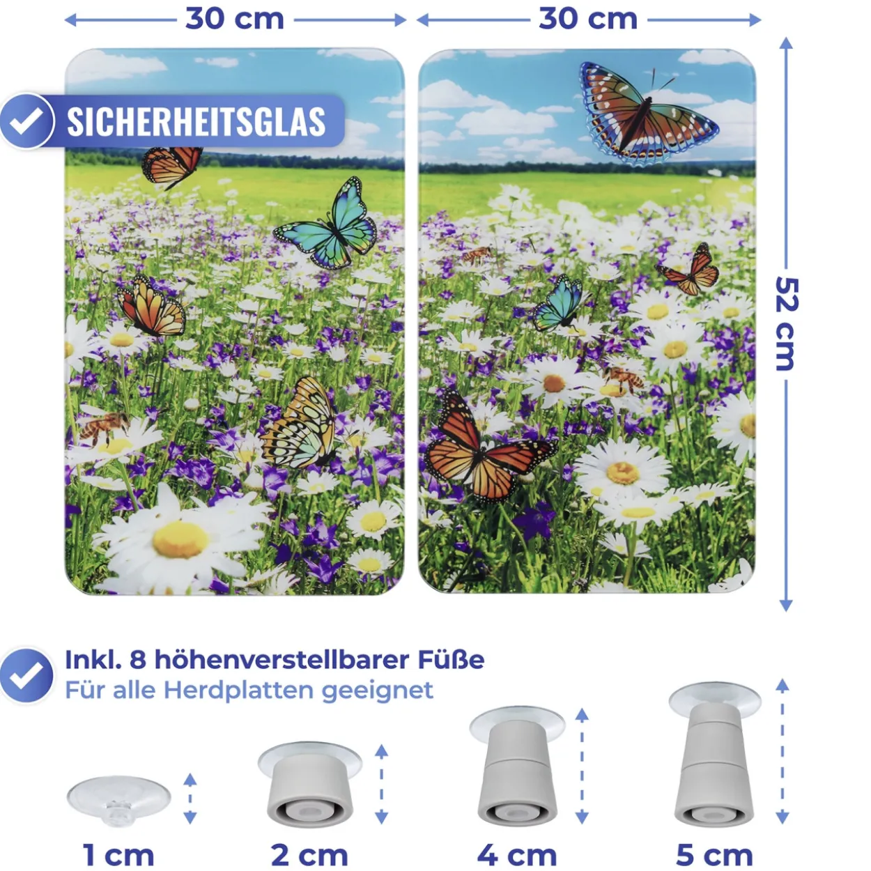 Herdabdeckplatte 2er Set