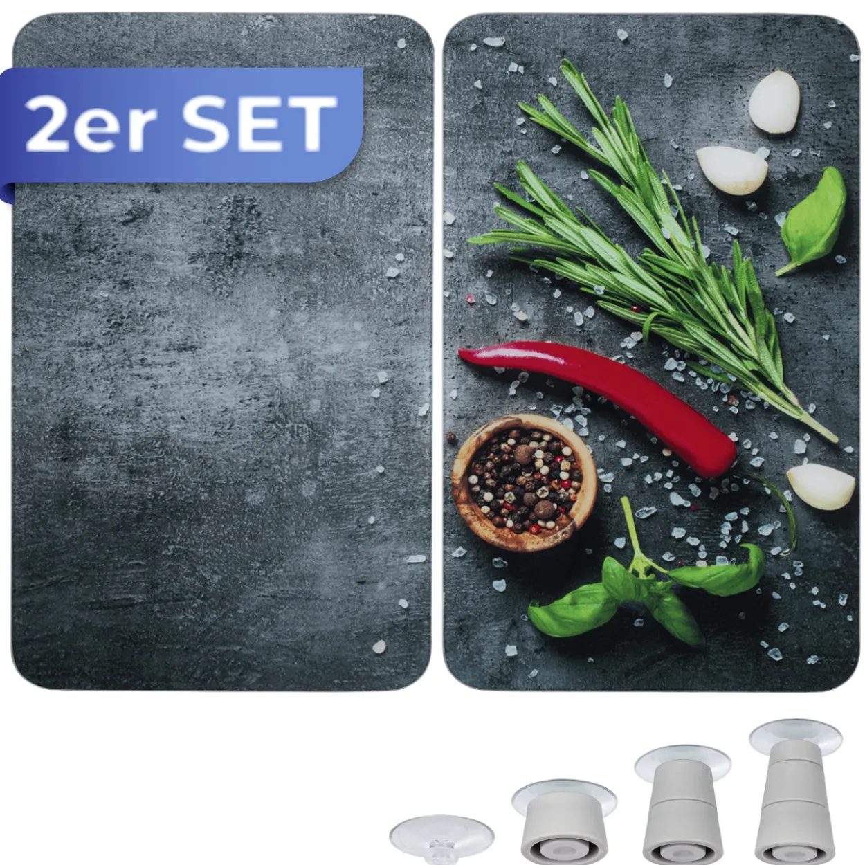 Herdabdeckplatte 2er Set