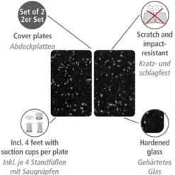 Herdabdeckplatte 2er Set