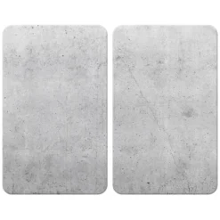 Herdabdeckplatte 2er Set BETON