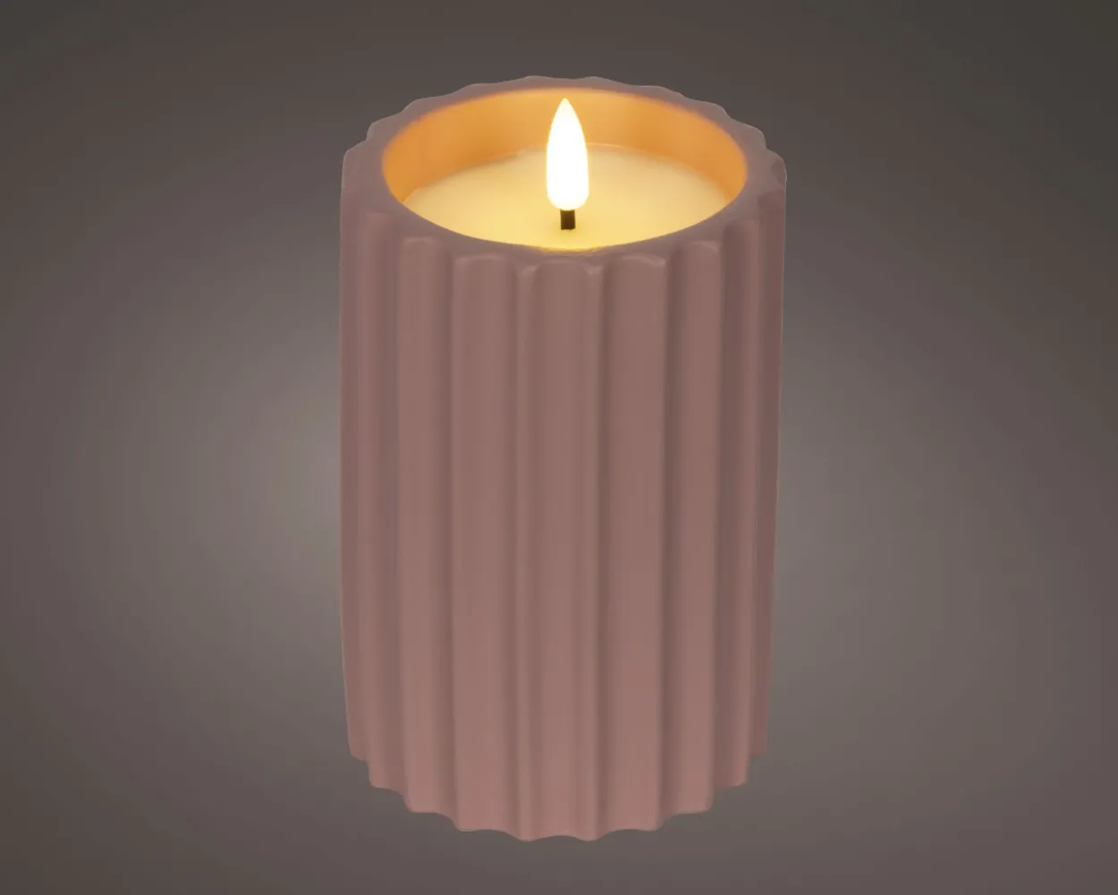 Kerze LED BETON pink