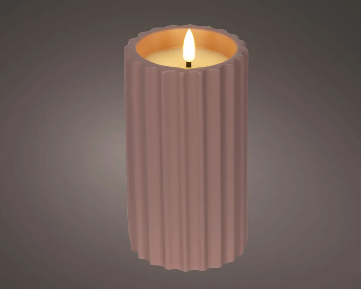 Kerze LED BETON pink