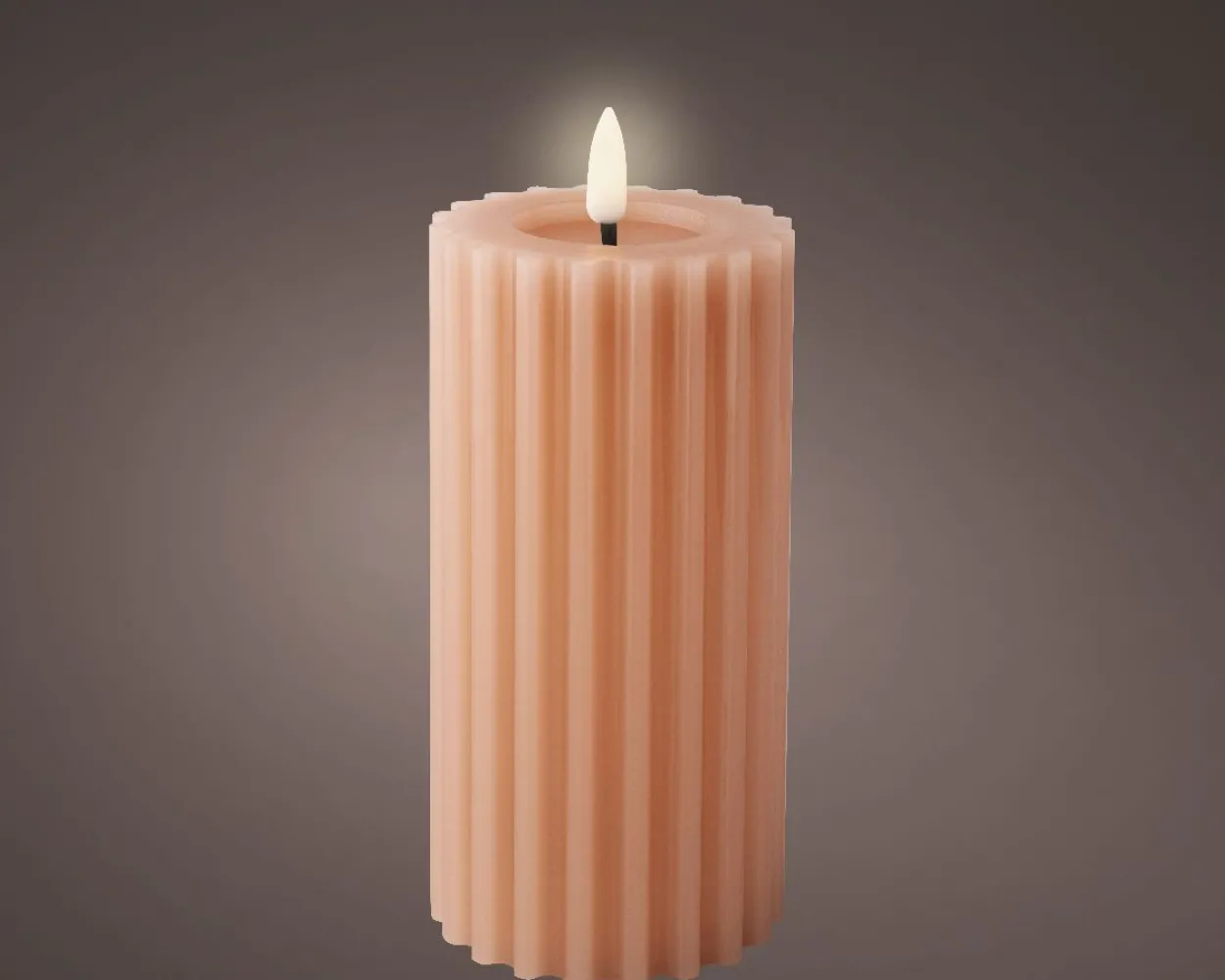 Kerze LED RIFFLE rosa