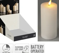 Kerze LED WHITE
