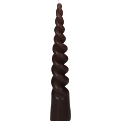 Kerze TWISTED CONE braun