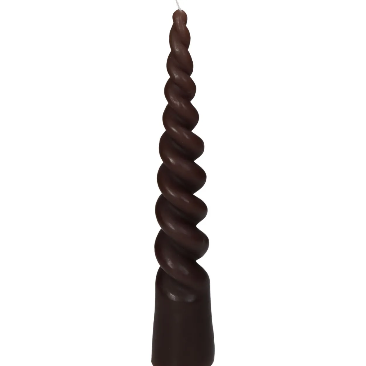 Kerze TWISTED CONE braun