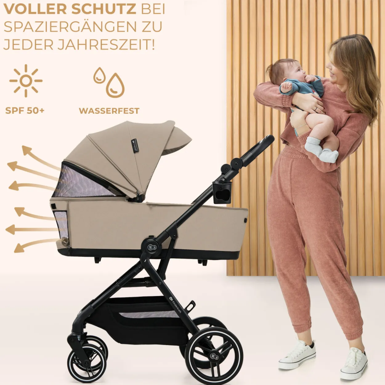 Kinderwagen 3in1 YOXI beige
