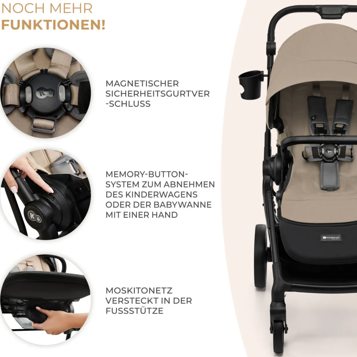 Kinderwagen 3in1 YOXI beige