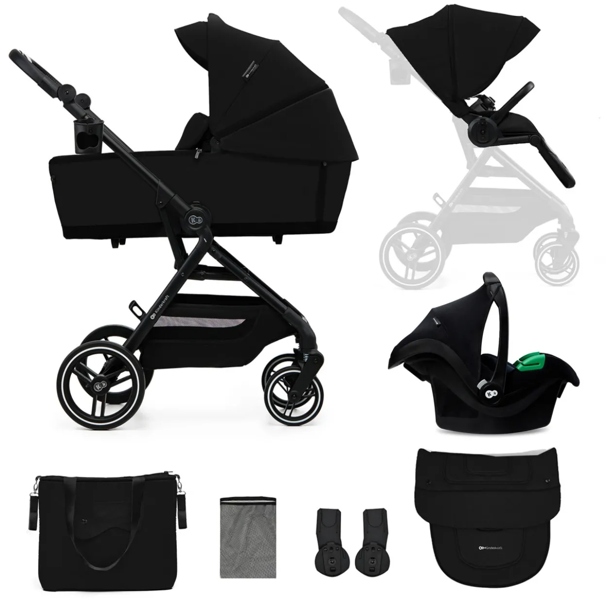Kinderwagen 3in1 YOXI schwarz