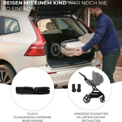 Kinderwagen 3in1 YOXI schwarz