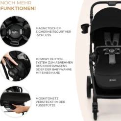 Kinderwagen 3in1 YOXI schwarz