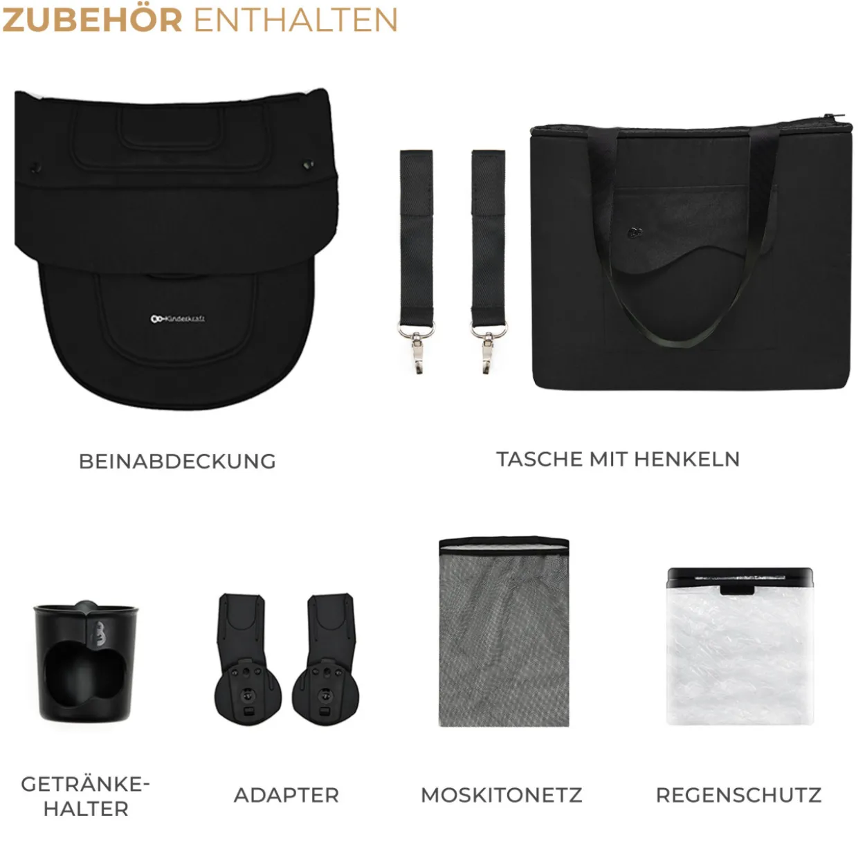 Kinderwagen 3in1 YOXI schwarz