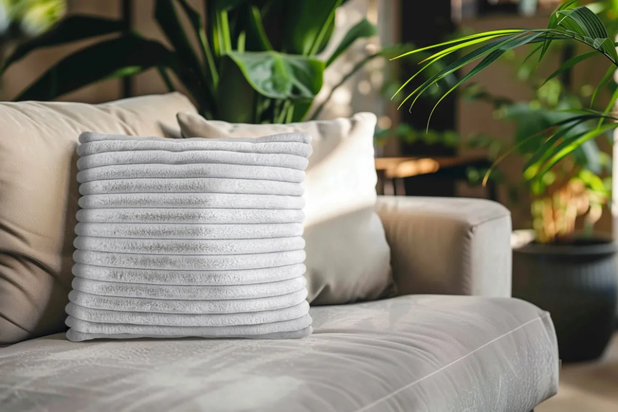 Kissen PLUSH silber