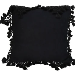 Kissen TASSELS schwarz