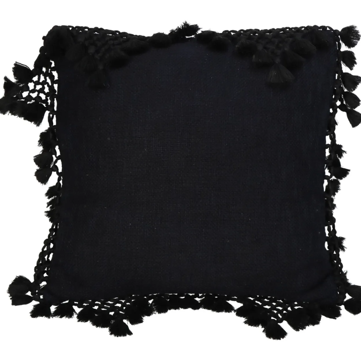 Kissen TASSELS schwarz