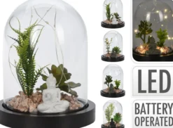 Kunstpflanze LED im Glas