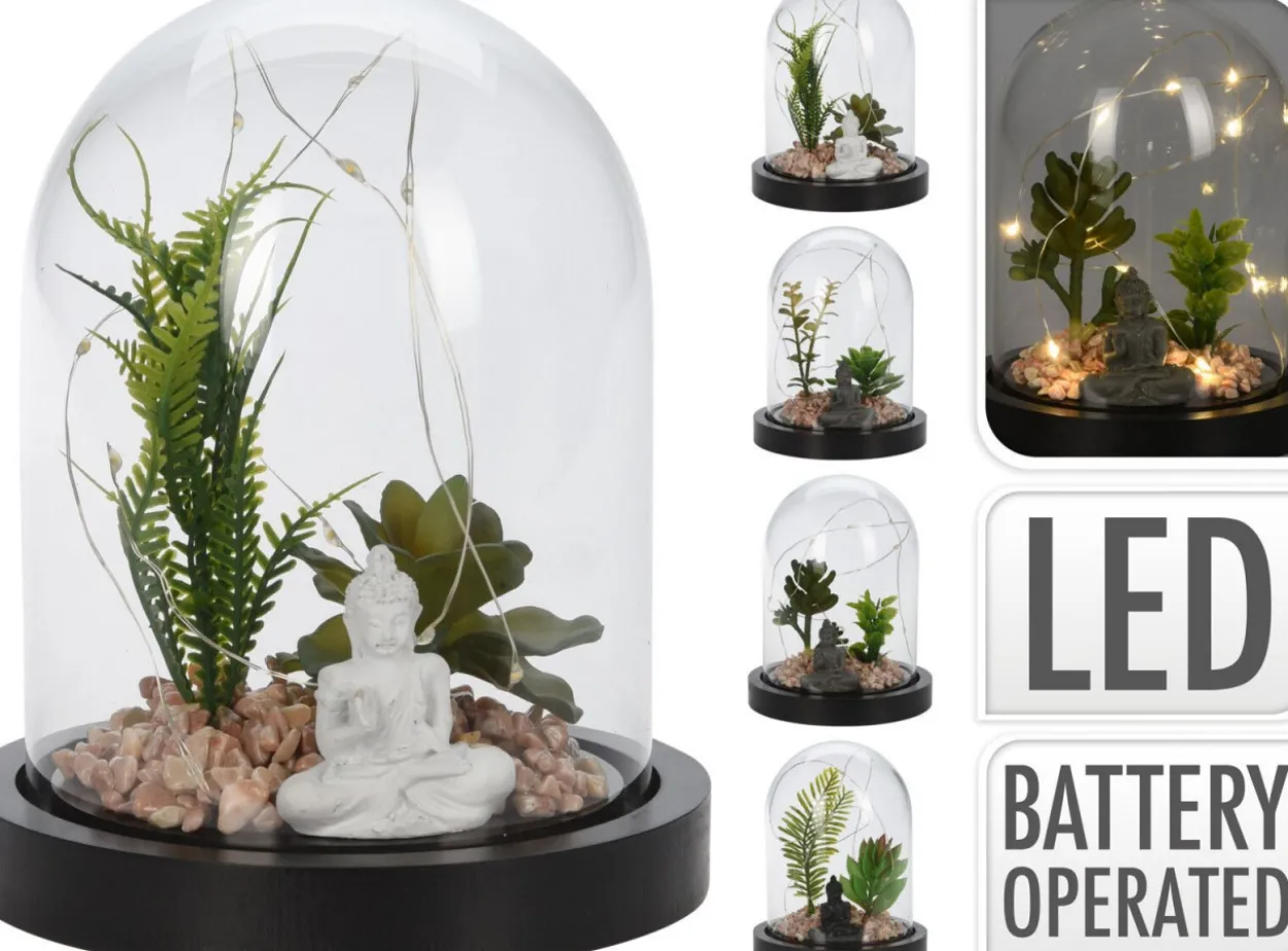 Kunstpflanze LED im Glas