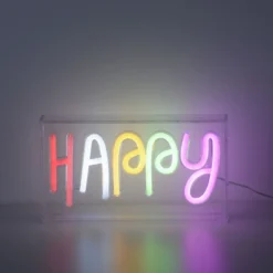 Leuchtobjekt HAPPY LED NEON