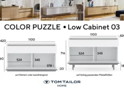 Lowboard TOM TAILOR COLOR PUZZLE