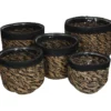 Pflanzgefäß JUTE schwarz XL