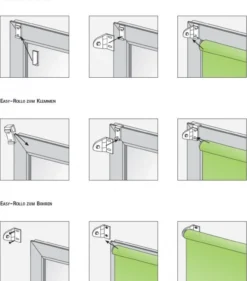 Rollo KLEMMFIX grau 120x160cm