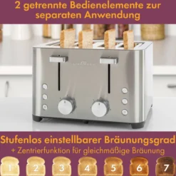4-Scheiben-Toaster PROFICOOK