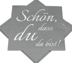 Servietten SCHÖN DASS DU DA