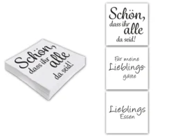 Servietten SPRÜCHE