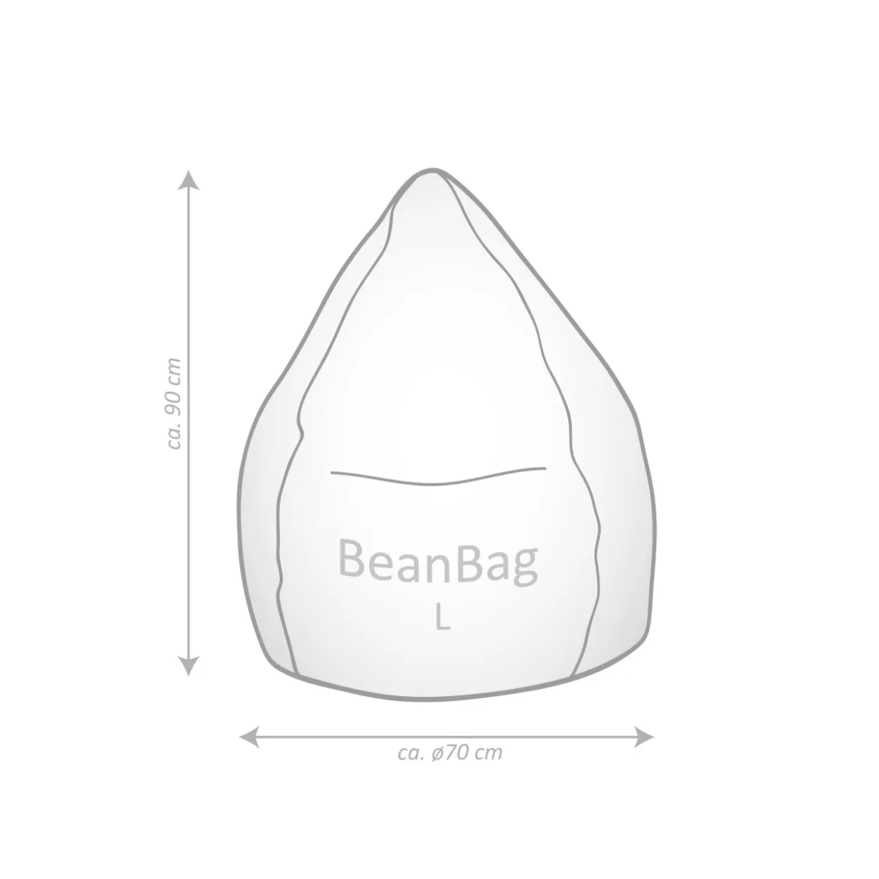 Sitzsack BeanBag FLUFFY L