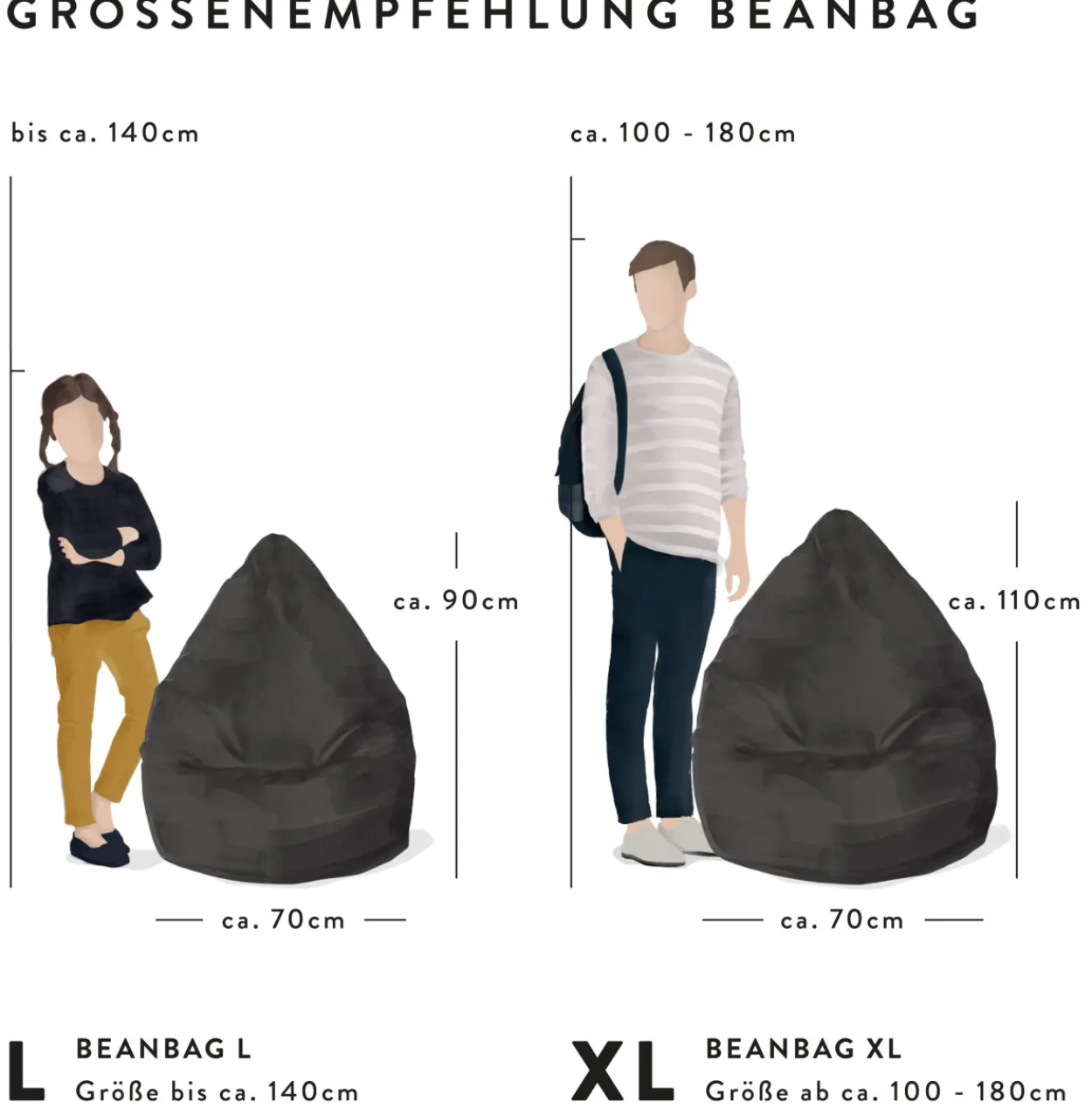 Sitzsack BeanBag FLUFFY L