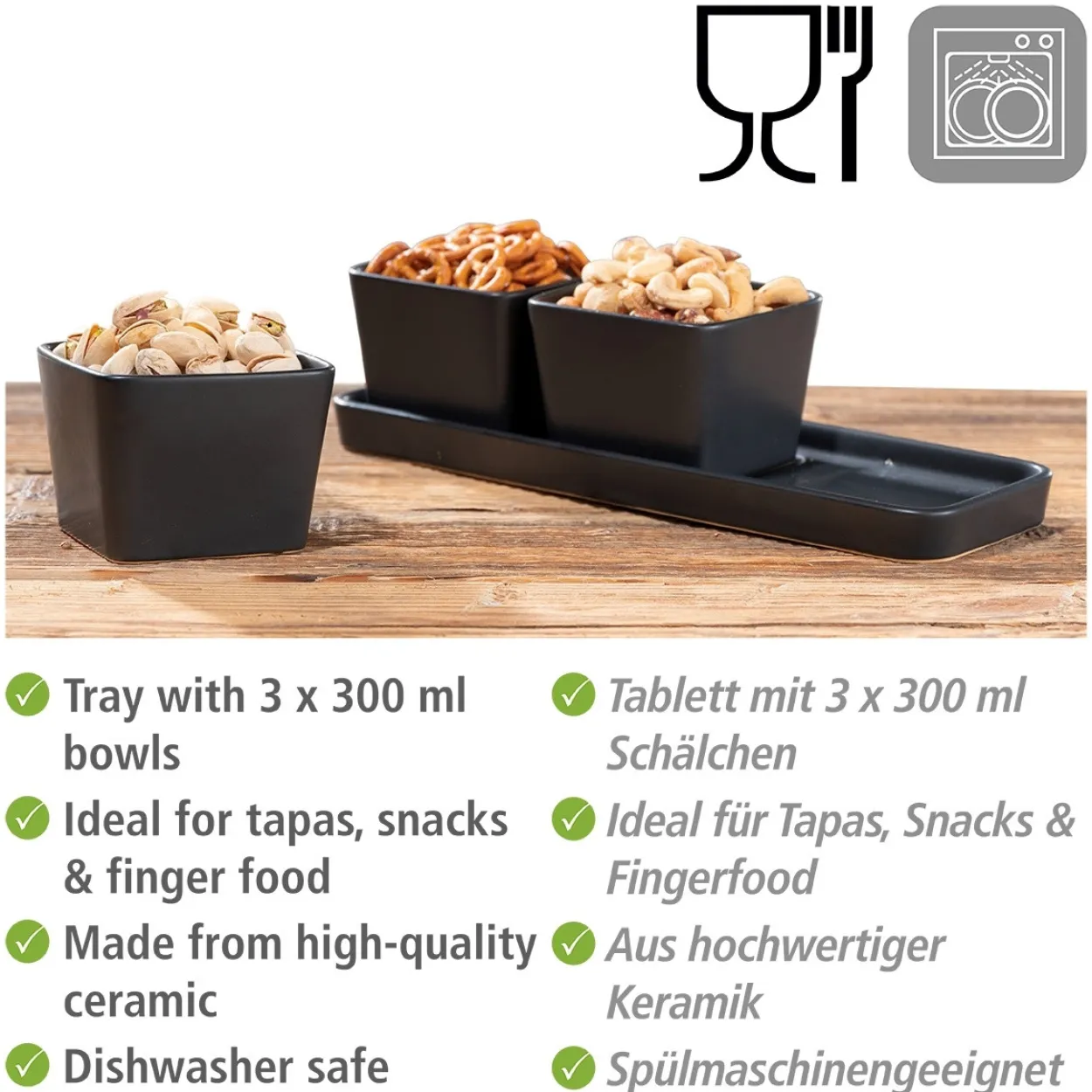 Snack & Dip Schalen Set