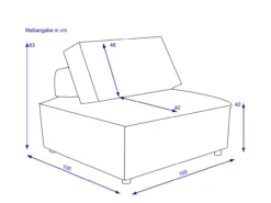 Sofaelement DROP LIVANA